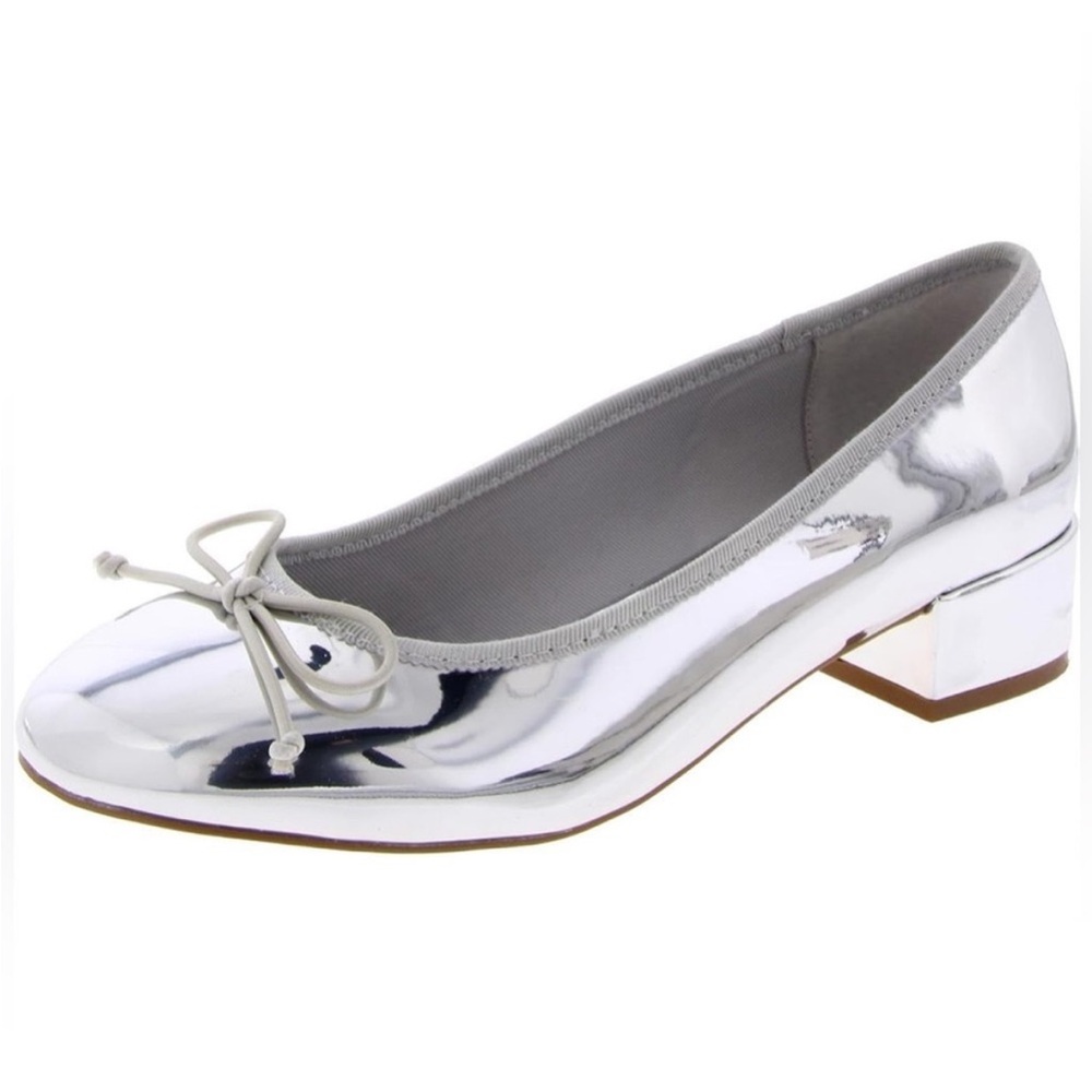 Steve Madden Metallic Silver Ballet Pumps